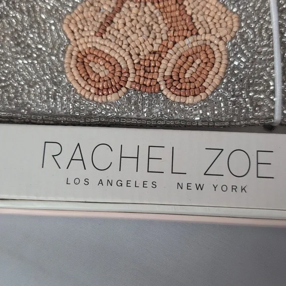 Rachel Zoe Beaded Teddy Bear 2 Piece Coin Purse & Bag Charm - Picture 3 of 7